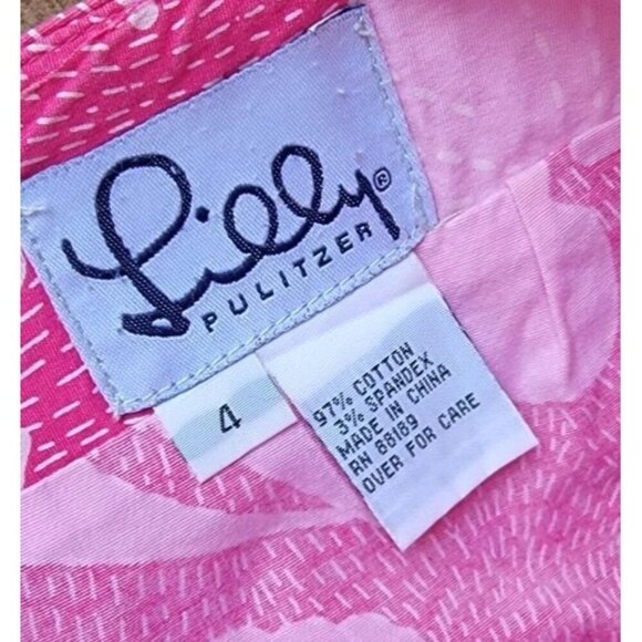 Lilly Pulitzer Skirt Skort White Label Pink Bow Nautical Size 4 Vintage Mini - Picture 3 of 8
